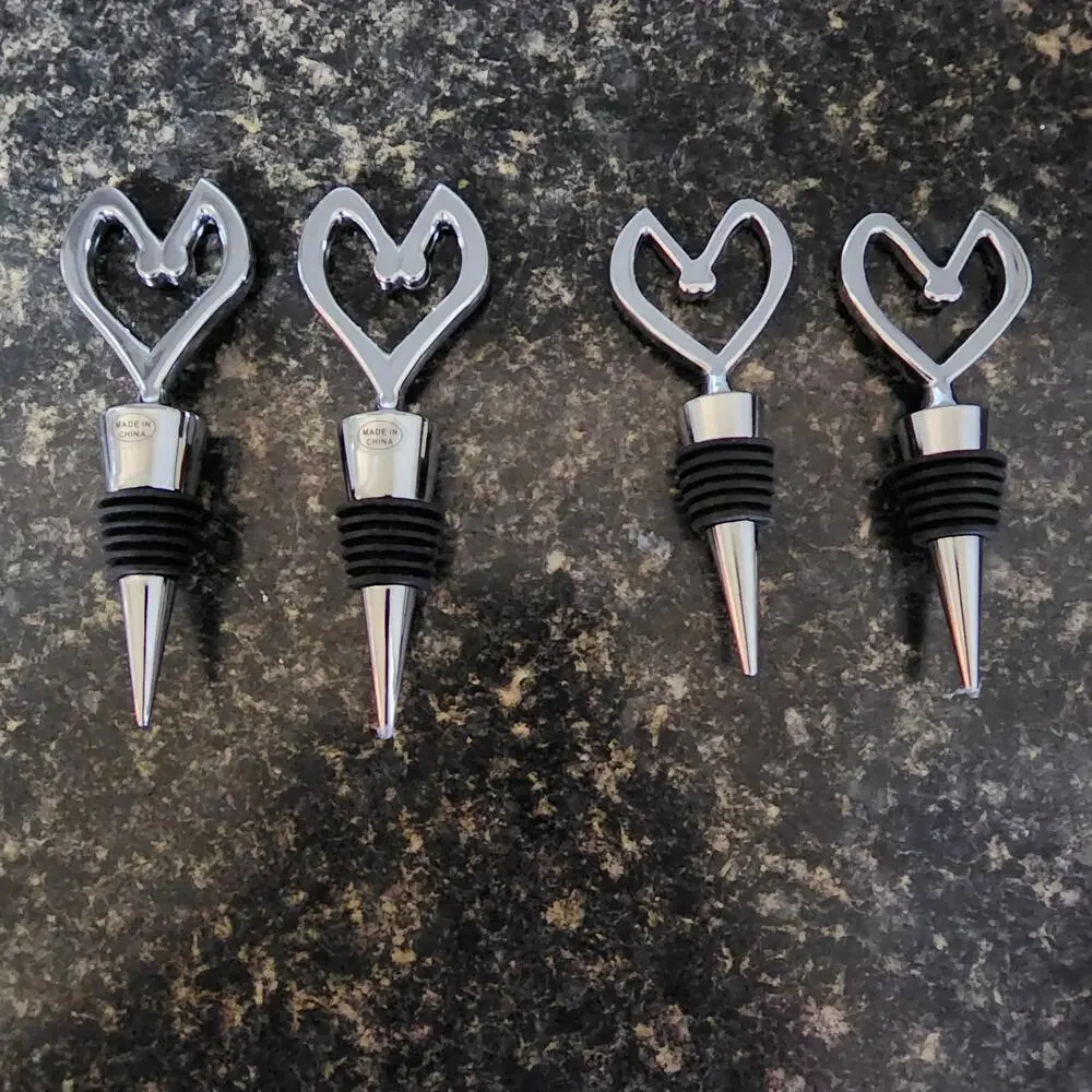 Lot of 4 Wine Country Wine Stoppers, 2 long and 2 short